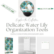 Delicate Water Lily Organization Tools