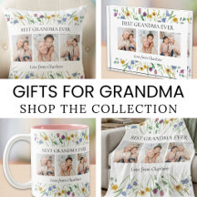 Photo Watercolor Wildflower Gifts For Grandma