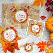 Fall Maple Leaves Thanksgiving Party Supplies
