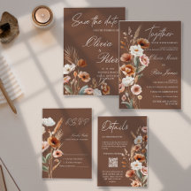 Terracotta Boho Wildflower Wedding Suite