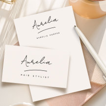 Monogram Elegant Simple Signature Name Logo Ivory 