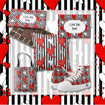 Red White Black Valentine Hearts Collection