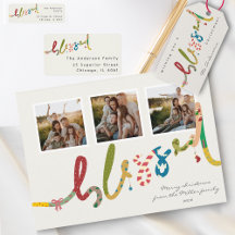 Colorful Hand-Drawn Christmas Blessings