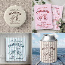 Fun Pastel Stripes Destination Bachelorette Party