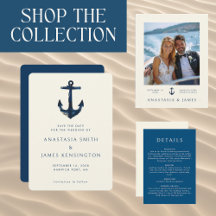 Modern Nautical Coastal Anchor Wedding Collection