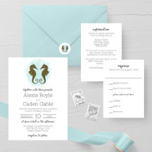 Watercolor Seahorse Wedding Collection
