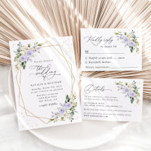 Purple and White Flowers Wedding Collection