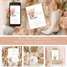 Boots Floral Flowers Floral Cowgirl Bridal Shower