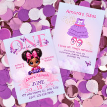 The Sweet ONE Afro Baby Girl Pastel 1st Birthday