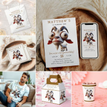 Cute Goat & Farm Animals   2nd Birthday Party Coll