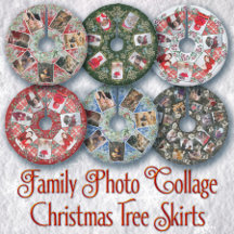 Christmas Tree Skirts with a Family Photo Collage