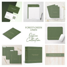 Forest Green Linen Imitation Texture