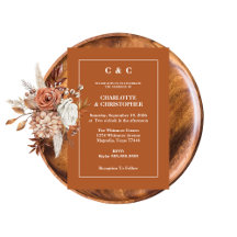 Modern Terracotta Brunt Orange Fall Wedding