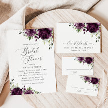 Purple Flowers Bridal Shower Collection