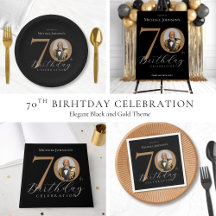 Elegant 70th Birthday Party Invitation Decor