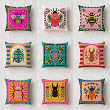 Dopamine Aesthetic Maximalist Throw Pillow Set 16