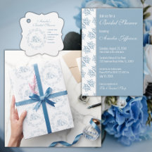 Bridal Shower - Elegant Blue Bridal Shower Suite