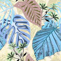 Tropical, botanical prints.