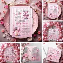 A Sweet Tini One Pink Coquette Girl Baby Shower