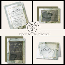 WEDDING   Elegant Subdued Greens Liquid Ink 