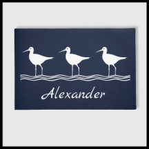 Nautical Sandpipers Dark Blue and Navy 