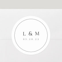 Wedding Monogram Stickers