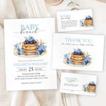 Watercolor Blueberry Baby Brunch Baby Shower