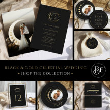 Black & Gold Celestial Wedding