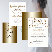 Elegant Gold Leaves Wedding Collection