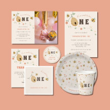 Boho First Bee Birthday Party Theme Collections