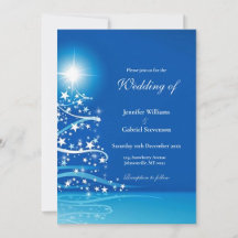 Magical Blue Sparkle Christmas Tree Wedding