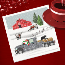 Santa Farm Ranch Truck Barn And Cattle