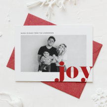 JOY Bold Typography Modern Christmas Collection