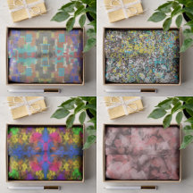 Gift Giving Tissue Paper With Abstract Designs 