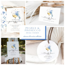 Elegant Dusty Blue Pearls & Prosecco