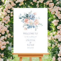Dusty Blue and Pink Floral Garden Wedding