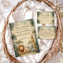 Rustic Safari Friends Baby Shower