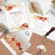 Terracotta Boho Floral   Bridal Shower Collection