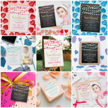 Hanging Love Hearts Little Sweetheart Birthday