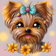 Cute Yorkie Kawaii Puppy