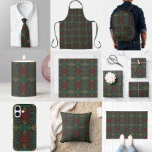 Aztec Native American Geometric Lined Pattern Art