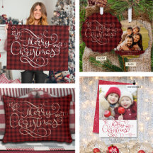 Merry Christmas Fancy Script Gifts and Decor