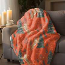 Vintage Christmas Tiger and Christmas Tree