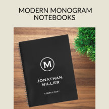 Modern Monogrammed Notebooks