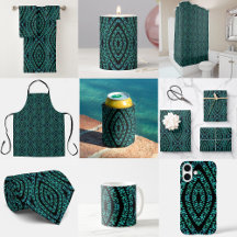 Spring Break Leaves Turquoise Colored Art Design