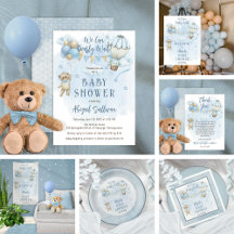 Teddy Bear Balloons Boy Baby Shower   Sprinkle