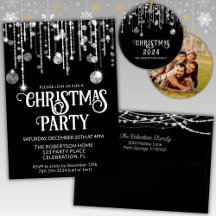 String Lights Christmas Party Supplies in Black