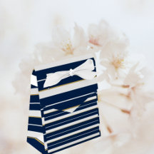 Chic Navy Blue And White Stripe