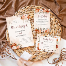 Rustic Orange Boho Floral Wedding