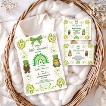 Cute Lucky Little Shamrock Baby Shower